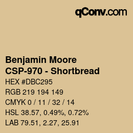 Código de color: Benjamin Moore - CSP-970 - Shortbread | qconv.com