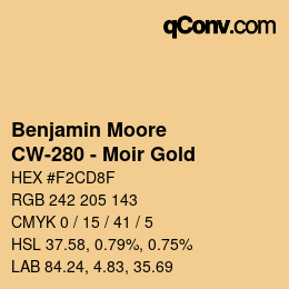 Color code: Benjamin Moore - CW-280 - Moir Gold | qconv.com