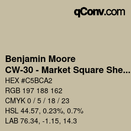 Code couleur: Benjamin Moore - CW-30 - Market Square Shell | qconv.com