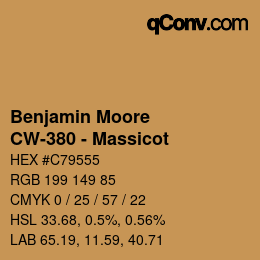 Color code: Benjamin Moore - CW-380 - Massicot | qconv.com