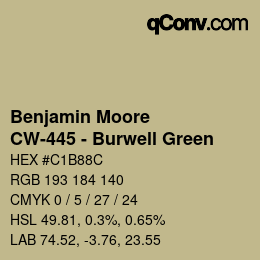 Farbcode: Benjamin Moore - CW-445 - Burwell Green | qconv.com