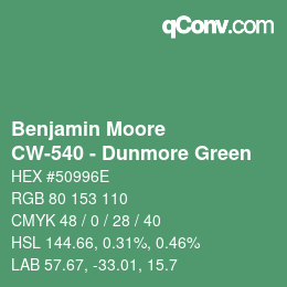 Code couleur: Benjamin Moore - CW-540 - Dunmore Green | qconv.com