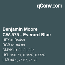 Farbcode: Benjamin Moore - CW-575 - Everard Blue | qconv.com