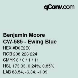Farbcode: Benjamin Moore - CW-585 - Ewing Blue | qconv.com