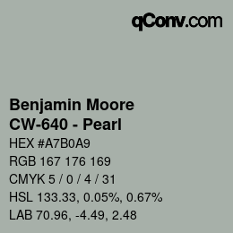 Farbcode: Benjamin Moore - CW-640 - Pearl | qconv.com