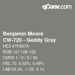 Farbcode: Benjamin Moore - CW-720 - Geddy Gray | qconv.com