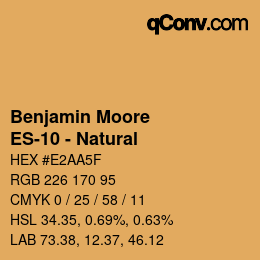Color code: Benjamin Moore - ES-10 - Natural | qconv.com