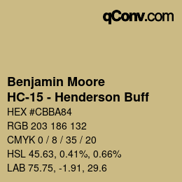 Code couleur: Benjamin Moore - HC-15 - Henderson Buff | qconv.com