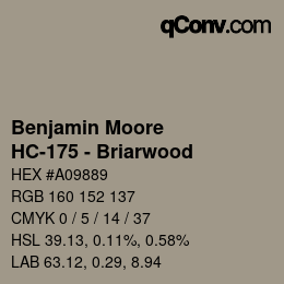 Code couleur: Benjamin Moore - HC-175 - Briarwood | qconv.com