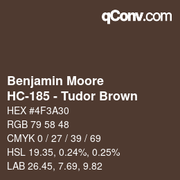Farbcode: Benjamin Moore - HC-185 - Tudor Brown | qconv.com