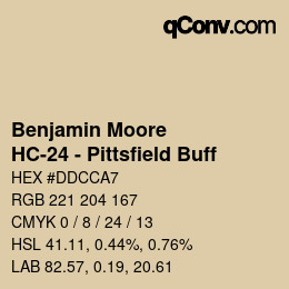 Color code: Benjamin Moore - HC-24 - Pittsfield Buff | qconv.com