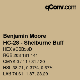Farbcode: Benjamin Moore - HC-28 - Shelburne Buff | qconv.com