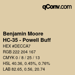 Código de color: Benjamin Moore - HC-35 - Powell Buff | qconv.com