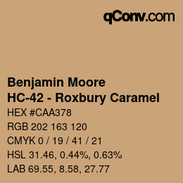 Code couleur: Benjamin Moore - HC-42 - Roxbury Caramel | qconv.com