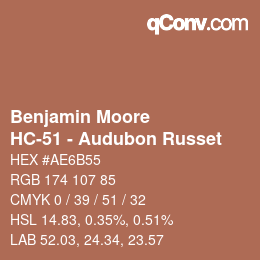 Farbcode: Benjamin Moore - HC-51 - Audubon Russet | qconv.com