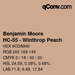 Farbcode: Benjamin Moore - HC-55 - Winthrop Peach | qconv.com
