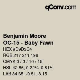 Farbcode: Benjamin Moore - OC-15 - Baby Fawn | qconv.com
