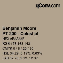 Color code: Benjamin Moore - PT-200 - Celestial | qconv.com