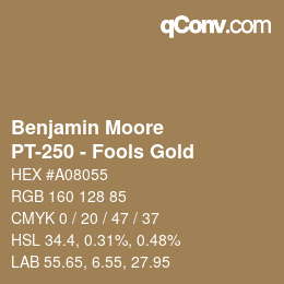 Color code: Benjamin Moore - PT-250 - Fools Gold | qconv.com