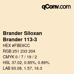 Farbcode: Brander Siloxan - Brander 113-3 | qconv.com