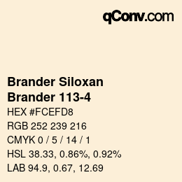 Farbcode: Brander Siloxan - Brander 113-4 | qconv.com