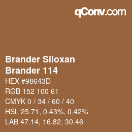 Farbcode: Brander Siloxan - Brander 114 | qconv.com