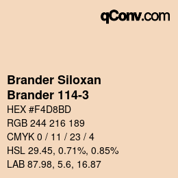 Farbcode: Brander Siloxan - Brander 114-3 | qconv.com