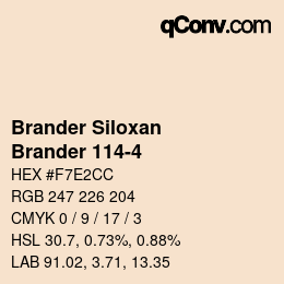 Farbcode: Brander Siloxan - Brander 114-4 | qconv.com