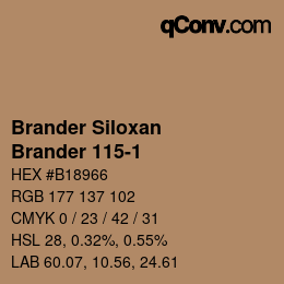 カラーコード: Brander Siloxan - Brander 115-1 | qconv.com