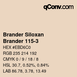 Farbcode: Brander Siloxan - Brander 115-3 | qconv.com