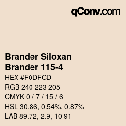 Farbcode: Brander Siloxan - Brander 115-4 | qconv.com