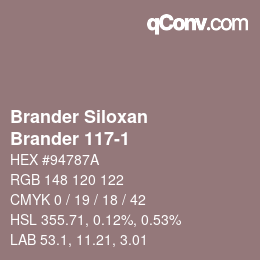 Farbcode: Brander Siloxan - Brander 117-1 | qconv.com