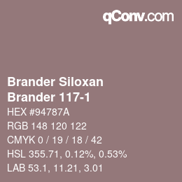 Farbcode: Brander Siloxan - Brander 117-1 | qconv.com