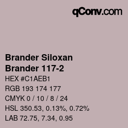 Farbcode: Brander Siloxan - Brander 117-2 | qconv.com