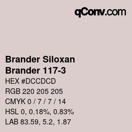 カラーコード: Brander Siloxan - Brander 117-3 | qconv.com