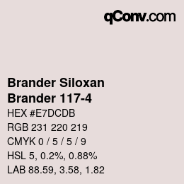 Farbcode: Brander Siloxan - Brander 117-4 | qconv.com