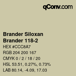 Farbcode: Brander Siloxan - Brander 118-2 | qconv.com