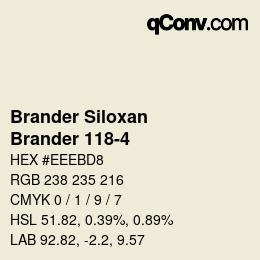 Farbcode: Brander Siloxan - Brander 118-4 | qconv.com