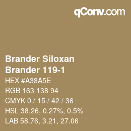 Farbcode: Brander Siloxan - Brander 119-1 | qconv.com