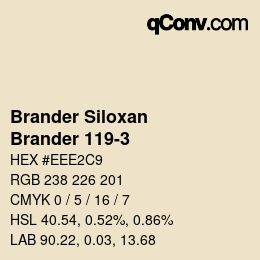 カラーコード: Brander Siloxan - Brander 119-3 | qconv.com