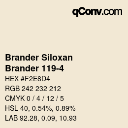 Farbcode: Brander Siloxan - Brander 119-4 | qconv.com