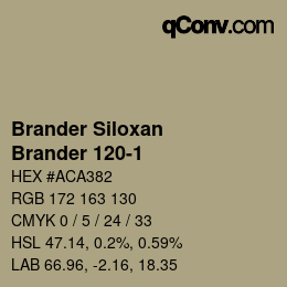 Farbcode: Brander Siloxan - Brander 120-1 | qconv.com