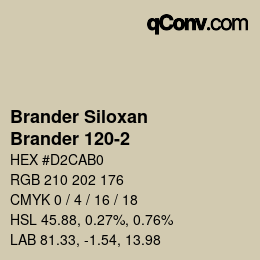 カラーコード: Brander Siloxan - Brander 120-2 | qconv.com