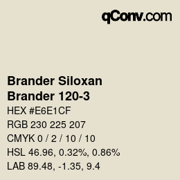 カラーコード: Brander Siloxan - Brander 120-3 | qconv.com