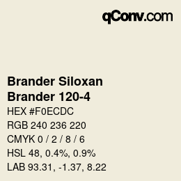 カラーコード: Brander Siloxan - Brander 120-4 | qconv.com