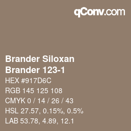 Farbcode: Brander Siloxan - Brander 123-1 | qconv.com