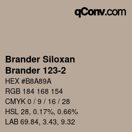 Farbcode: Brander Siloxan - Brander 123-2 | qconv.com