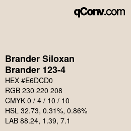 Farbcode: Brander Siloxan - Brander 123-4 | qconv.com