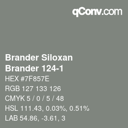 Farbcode: Brander Siloxan - Brander 124-1 | qconv.com