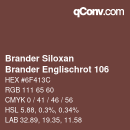 Farbcode: Brander Siloxan - Brander Englischrot 106 | qconv.com